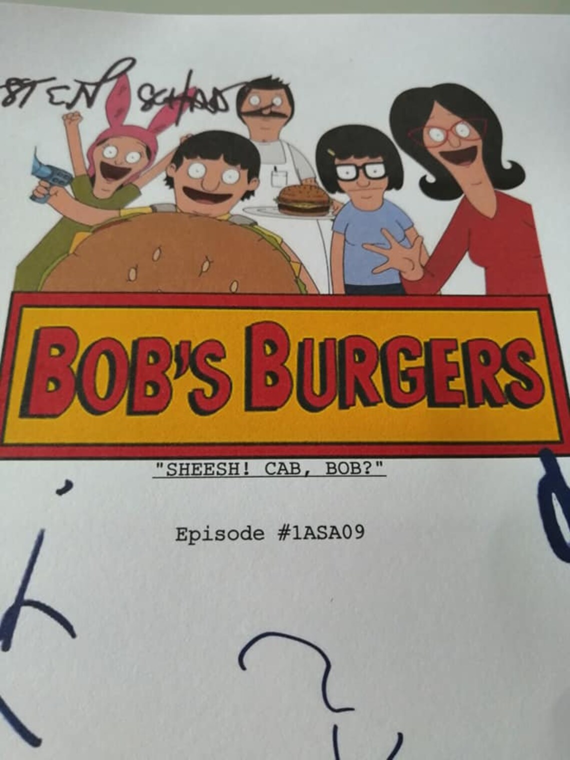 Bob's Burgers TV Script with Signatures / Autographs Etsy