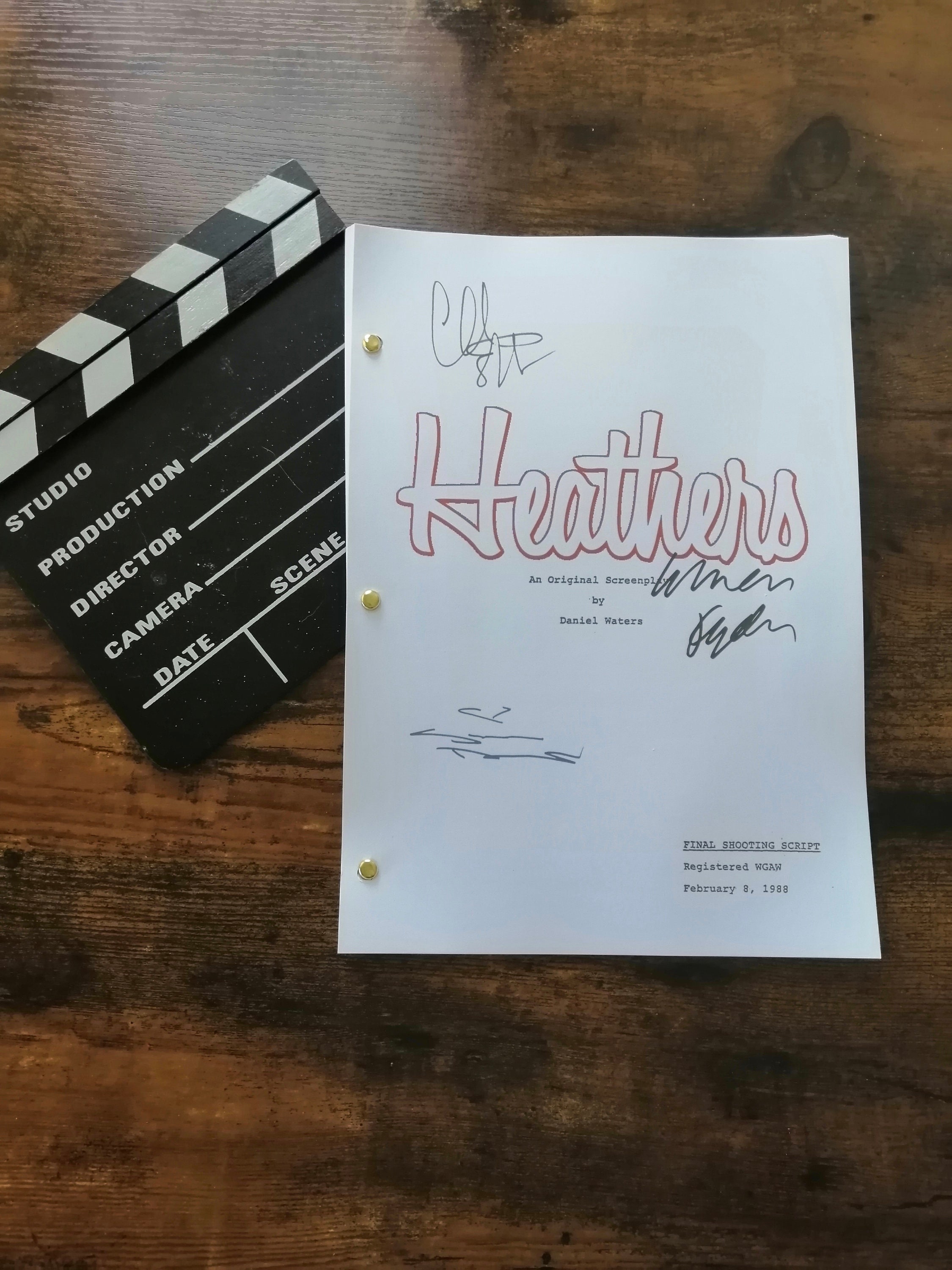 Heathers movie Script with Signatures / Autographs Reprint Etsy