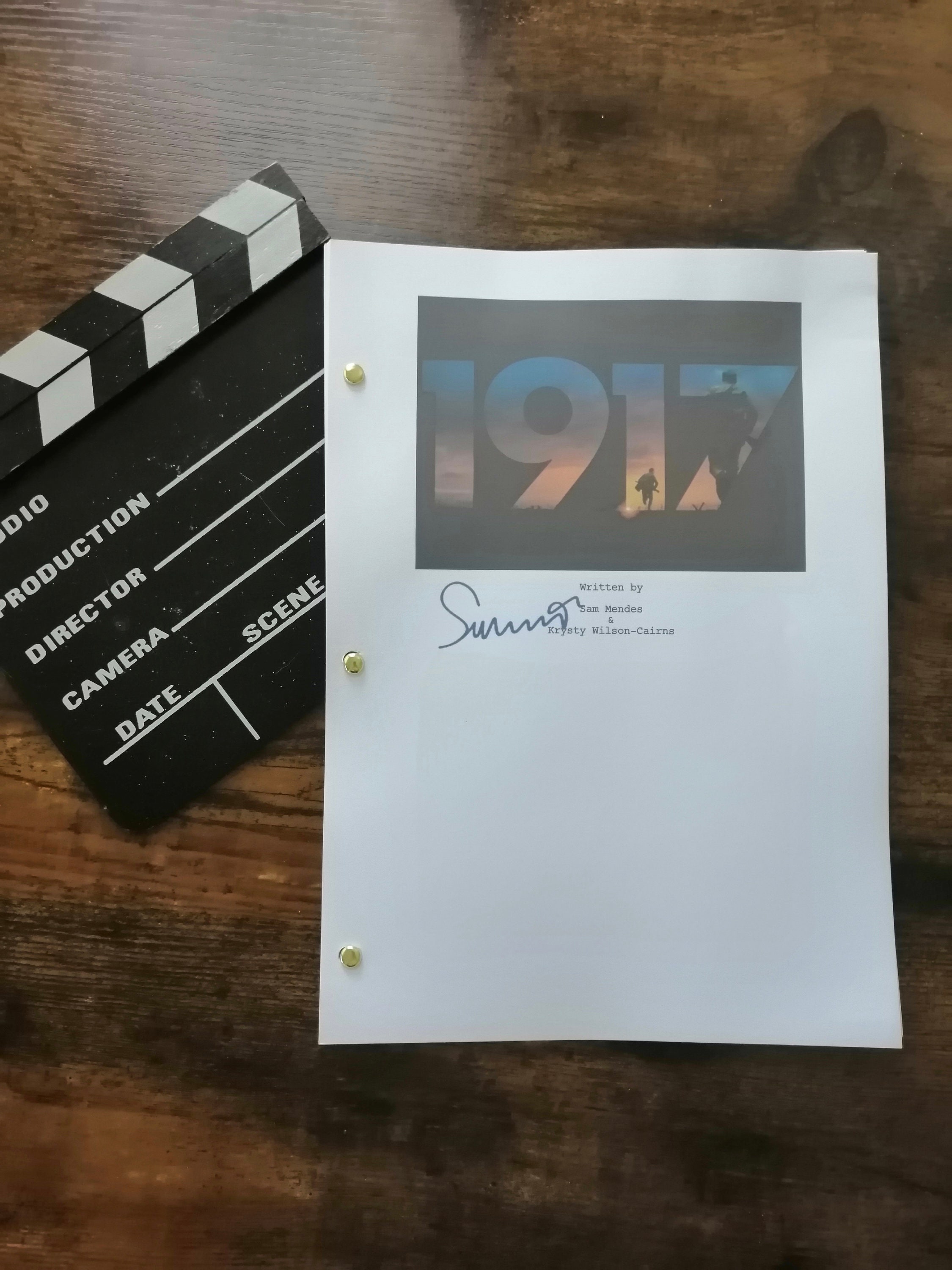 Image of 1917 Film Script With Autographs Movie Unique Gift Christmas Xmas Present Screenplay Geek Valentines Birthday