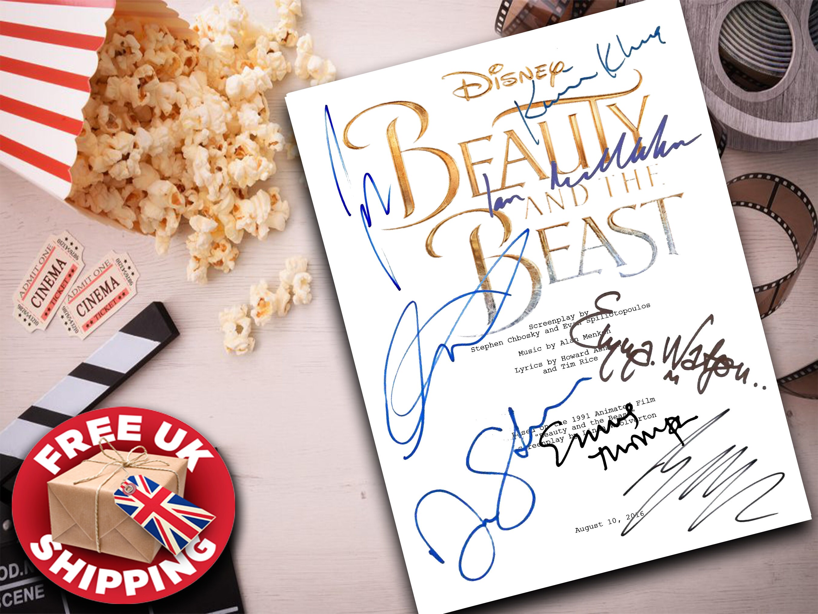 Beauty and the Beast Script with Signatures /Autographs | Etsy