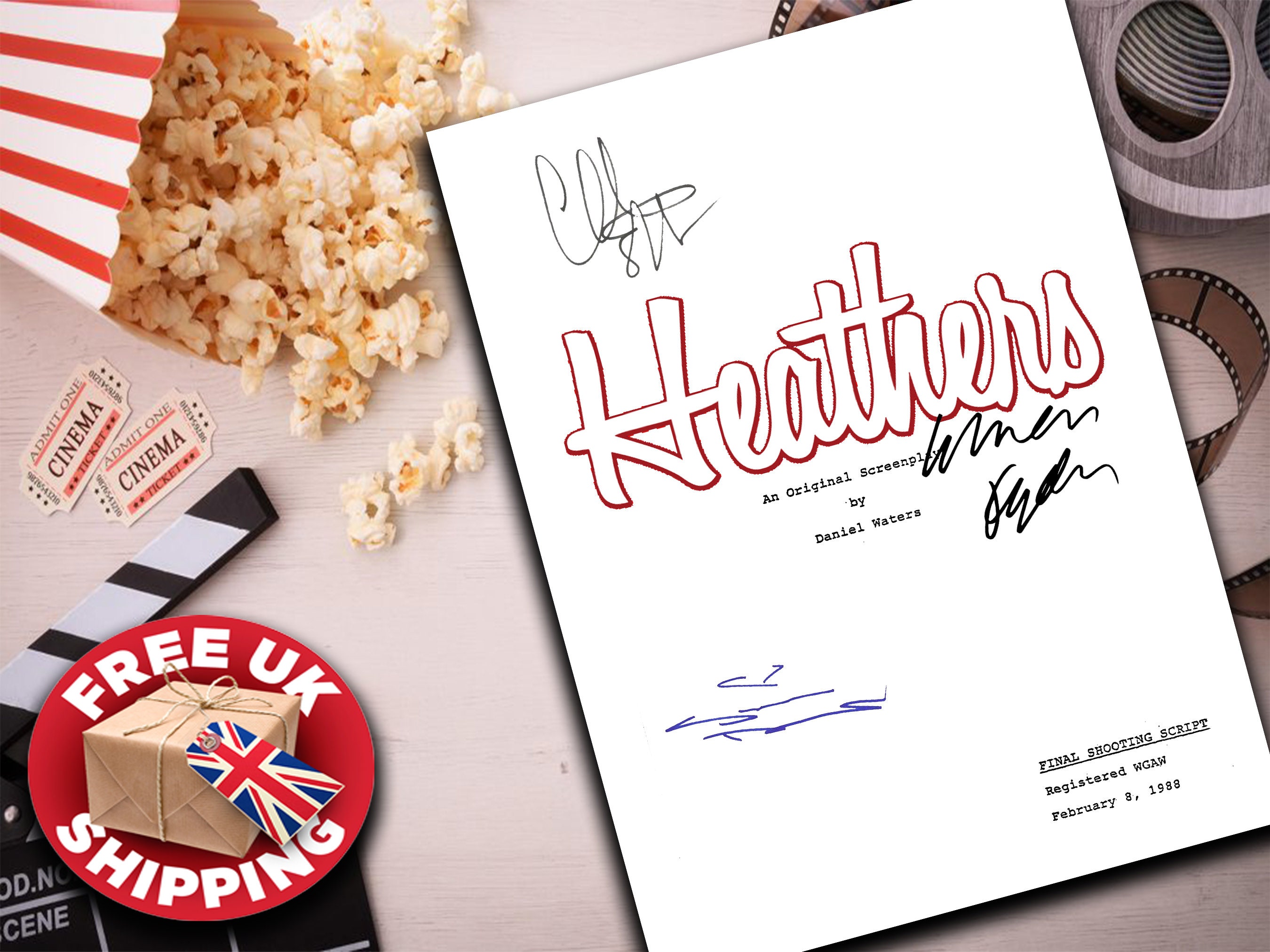 Heathers movie Script with Signatures / Autographs Reprint Etsy