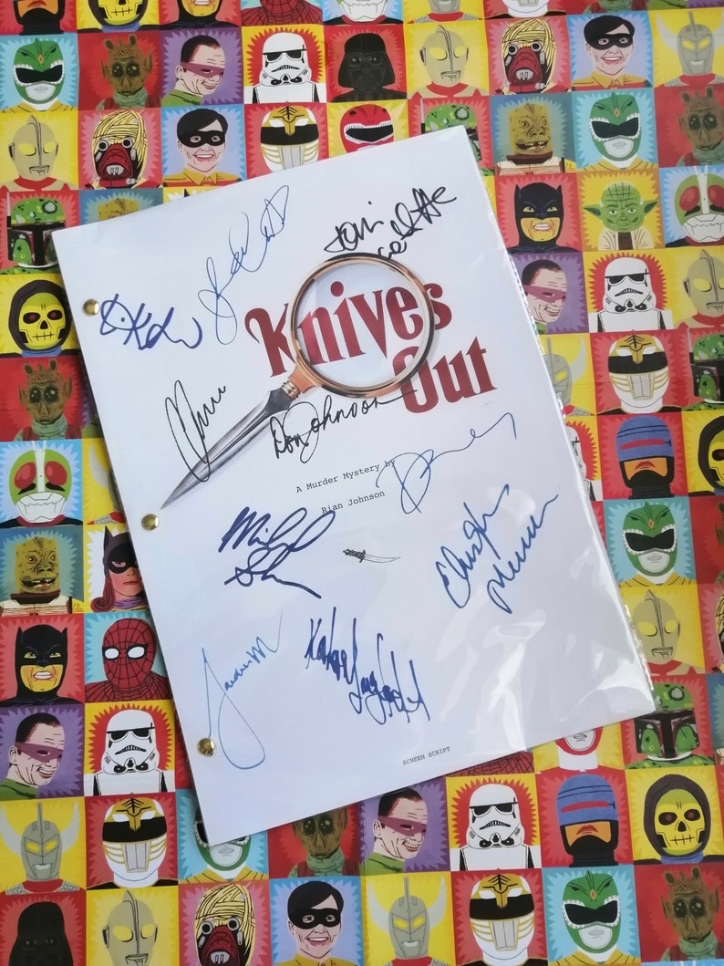 Knives Out Film Script with autographs Movie Unique Gift Etsy