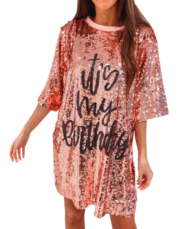 2chique Boutique Women's It's My Birthday Sequin T - Etsy