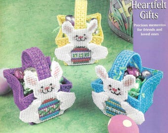 Mini Easter baskets plastic canvas pattern PDF