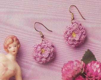 Zinna Crochet Earrings PDF