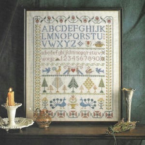 Vintage Victorian Sampler cross stitch pattern PDF