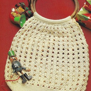 Vintage Crochet purse bag pattern PDF