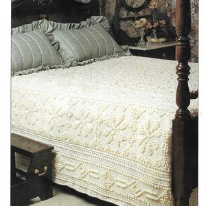 Vintage crochet bedspread pattern PDF