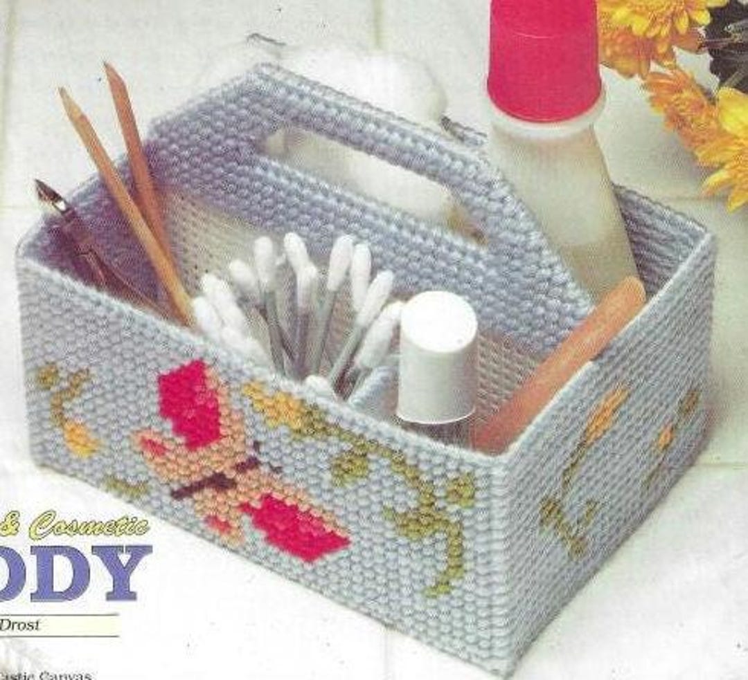 Divided Compartment Caddy Plastic Canvas Pattern PDF +bonus Butterfly ...