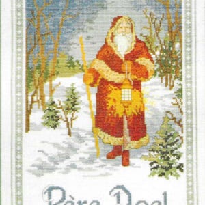 Pere Noel Santa Christmas Cross Stitch pattern, PDF