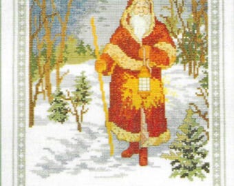 Pere Noel Santa Christmas Cross Stitch pattern, PDF