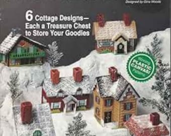 Hometown six cottages plastic canvas pattern PDF
