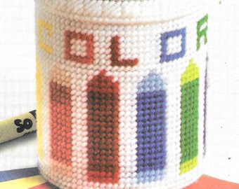 Crayon Box Plastic canvas pattern PDF
