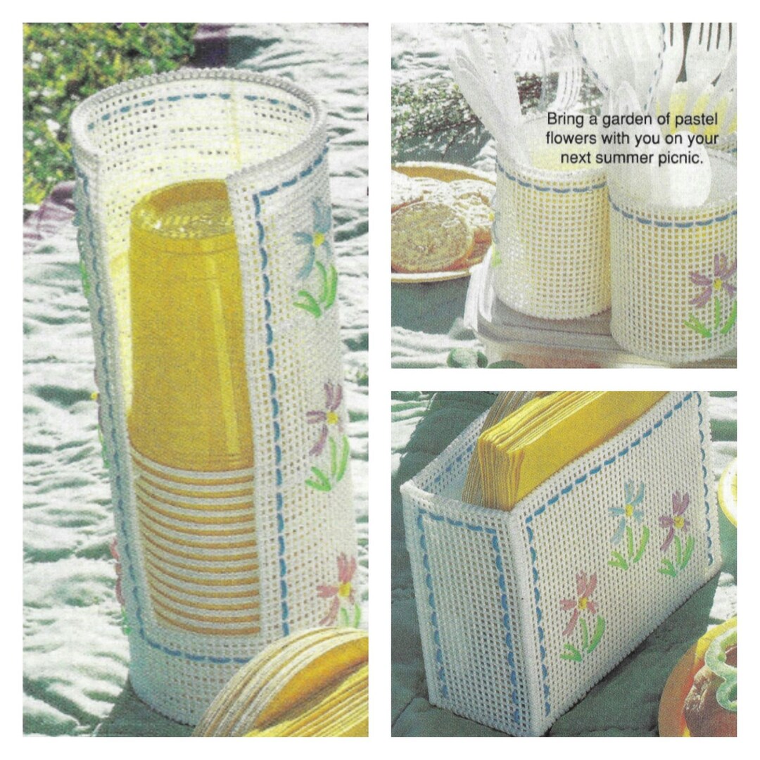 Three Piece Picnic Set Plastic Canvas Pattern PDF - Etsy