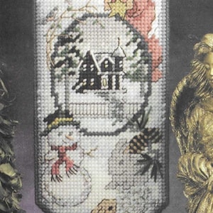 Winter Vignette plastic canvas pattern PDF