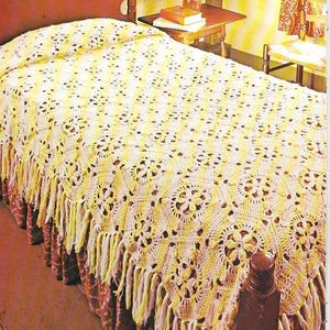 Vintage crochet Bedspread pattern PDF
