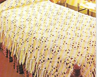 Vintage crochet Bedspread pattern PDF