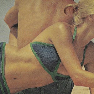 Vintage crochet boyshorts swimsuit bikini pattern PDF