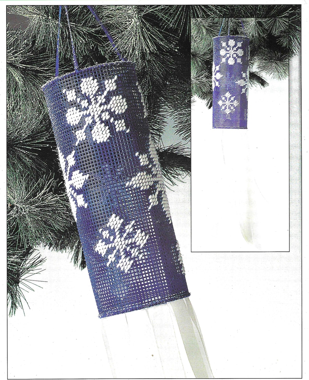 Windsock Patterns Snowflake Windsock Plastic Canvas Pattern PDF - Etsy