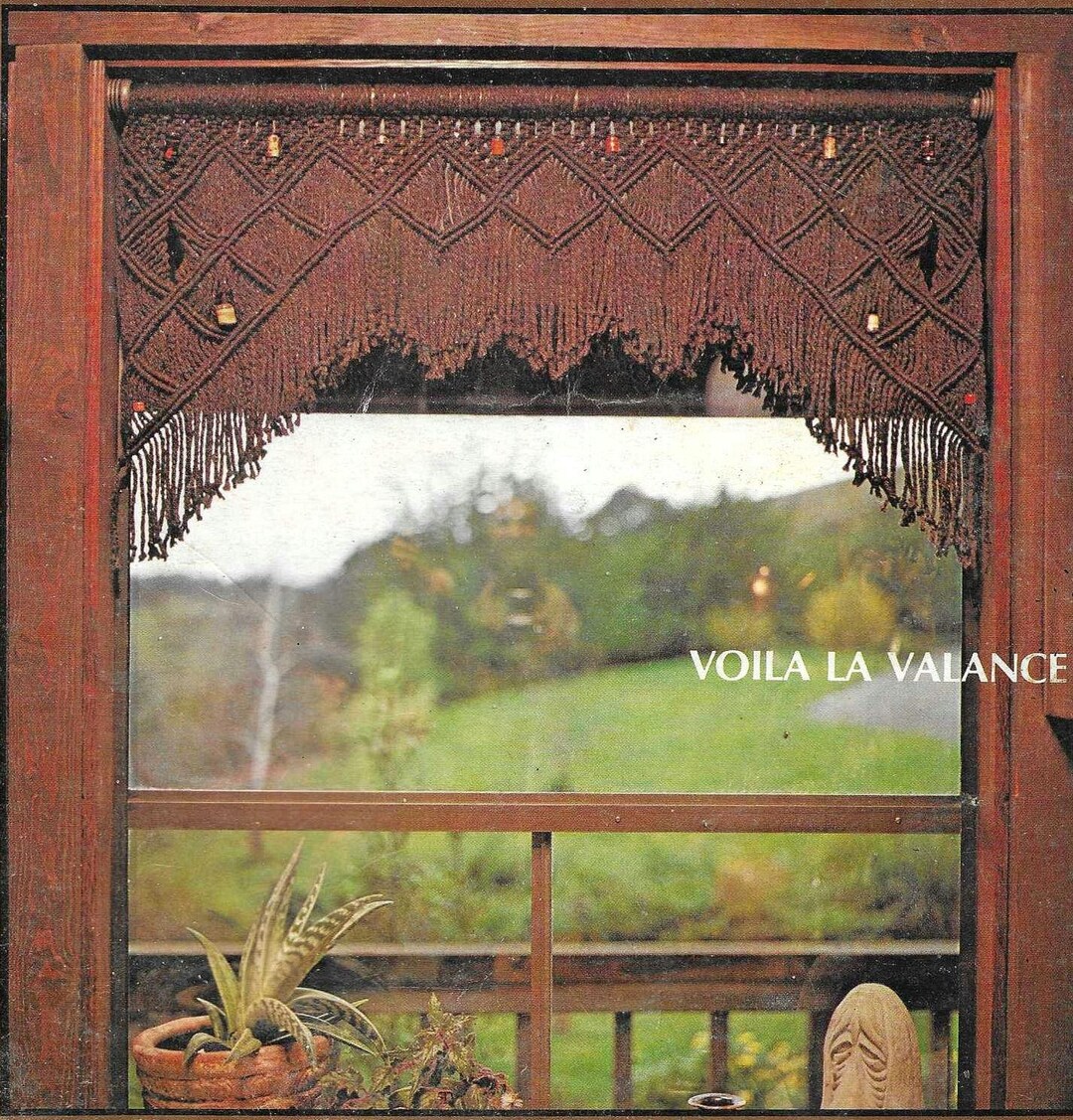 Macrame Window Treatment Valance Pattern PDF, Adjustable Size - Etsy