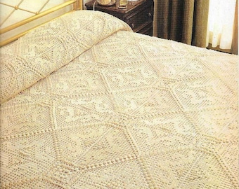 Vintage crochet nob hill  Bedspread pattern PDF