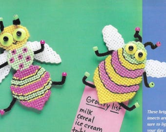 Adorable Bug Magnets Plastic canvas pattern PDF