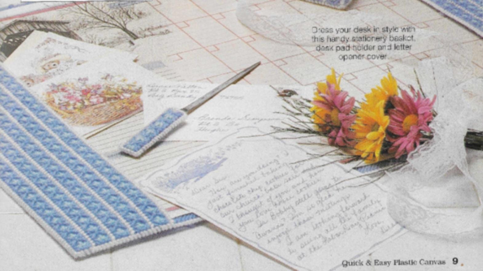 Three Desk Accessories Plastic Canvas Pattern PDF - Etsy