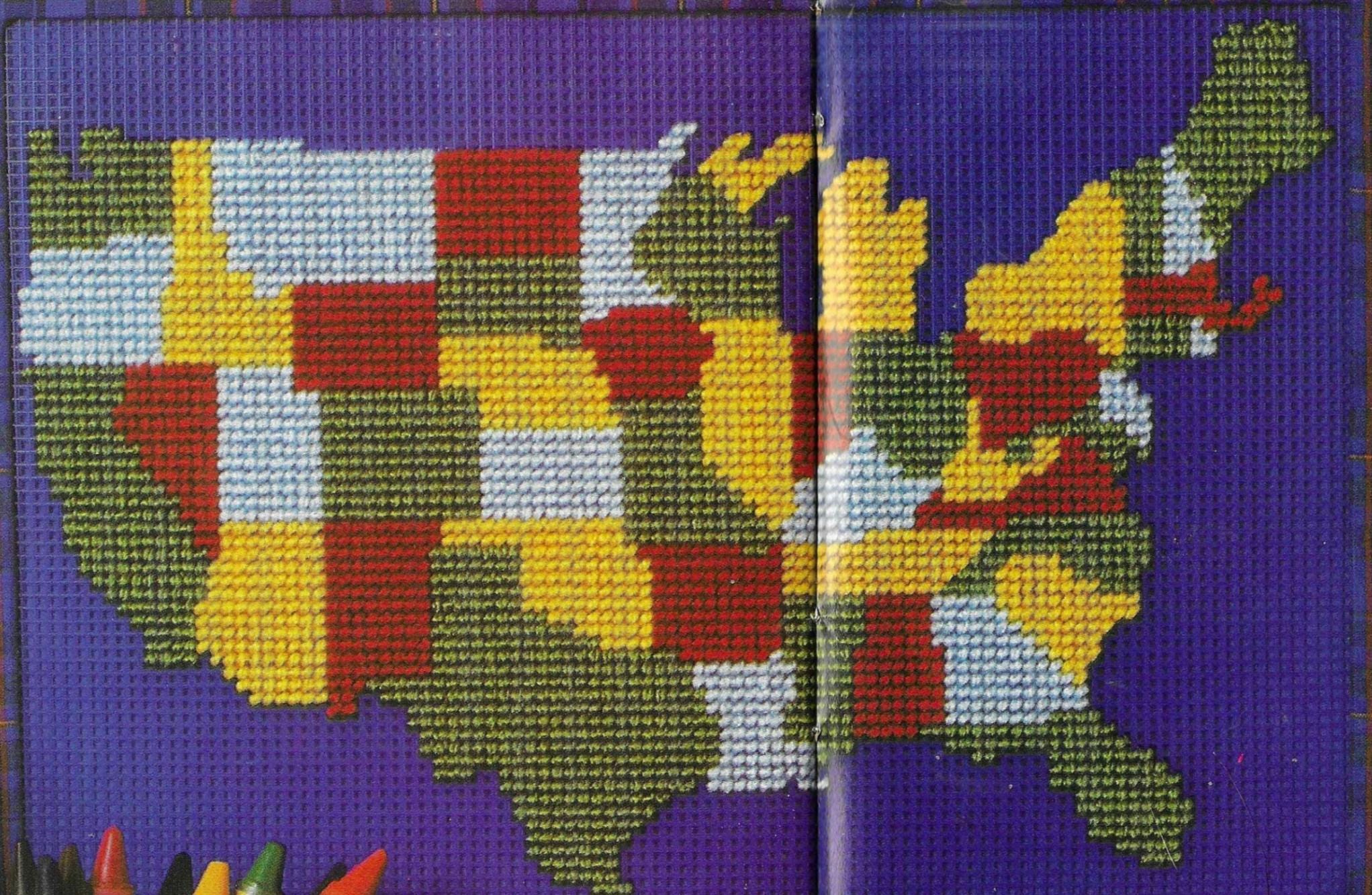 USA Map Plastic Canvas Pattern PDF - Etsy