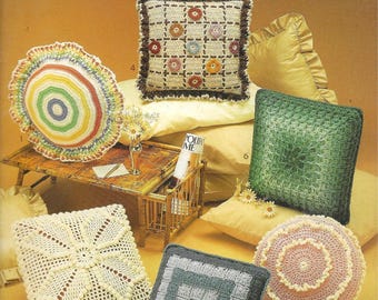 Vintage Crochet 6 pillow patterns PDF download