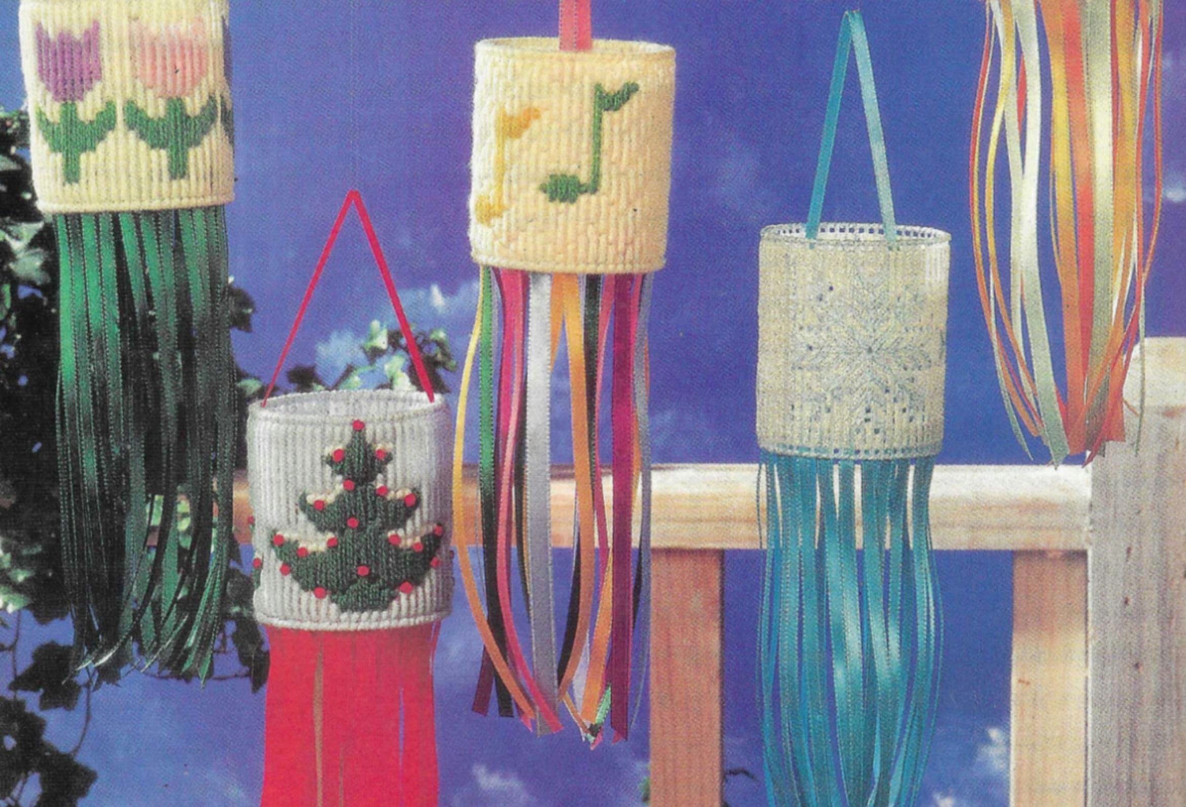 Mini Wind Sock Plastic Canvas Pattern PDF - Etsy