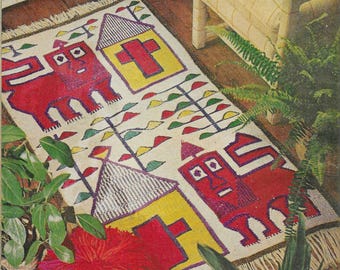 Vintage weaving rug pattern PDF