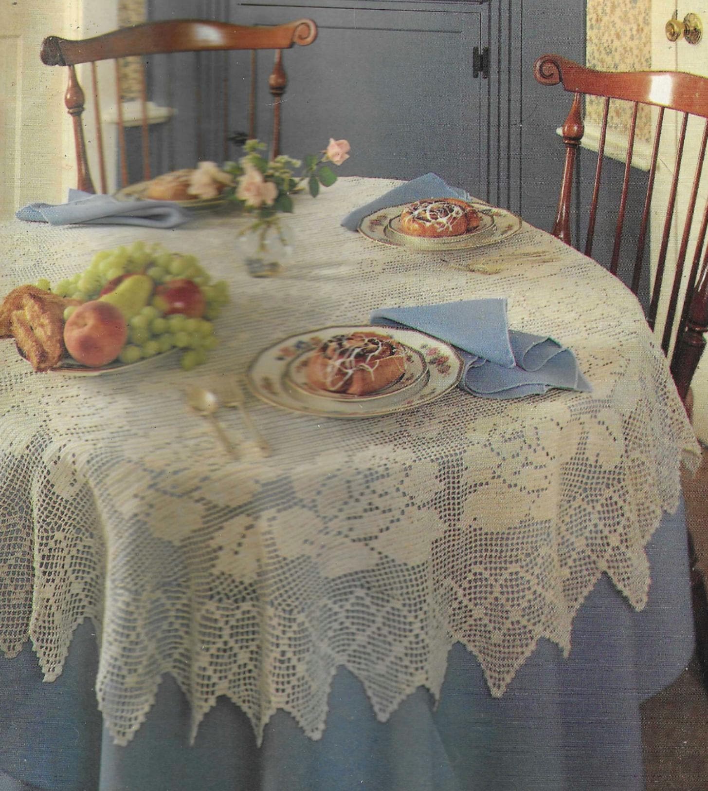 35 Crochet Tablecloth Patterns with Doilies, Motifs, and Table Runners 28 Vintage butterfly crochet tablecloth