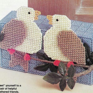 Love Bird Doorstop Plastic canvas pattern PDF
