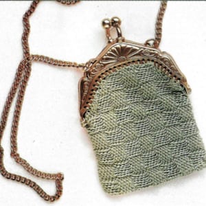 Vintage crochet coin purse pattern PDF