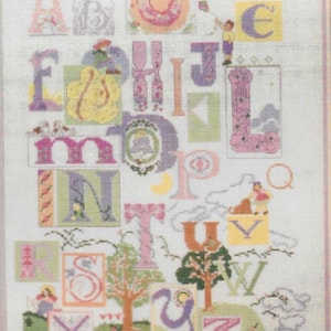 Alphabet Cross Stitch pattern, PDF