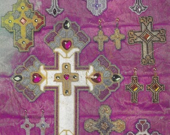 Patrón de lienzo plástico de cruces de pared en PDF