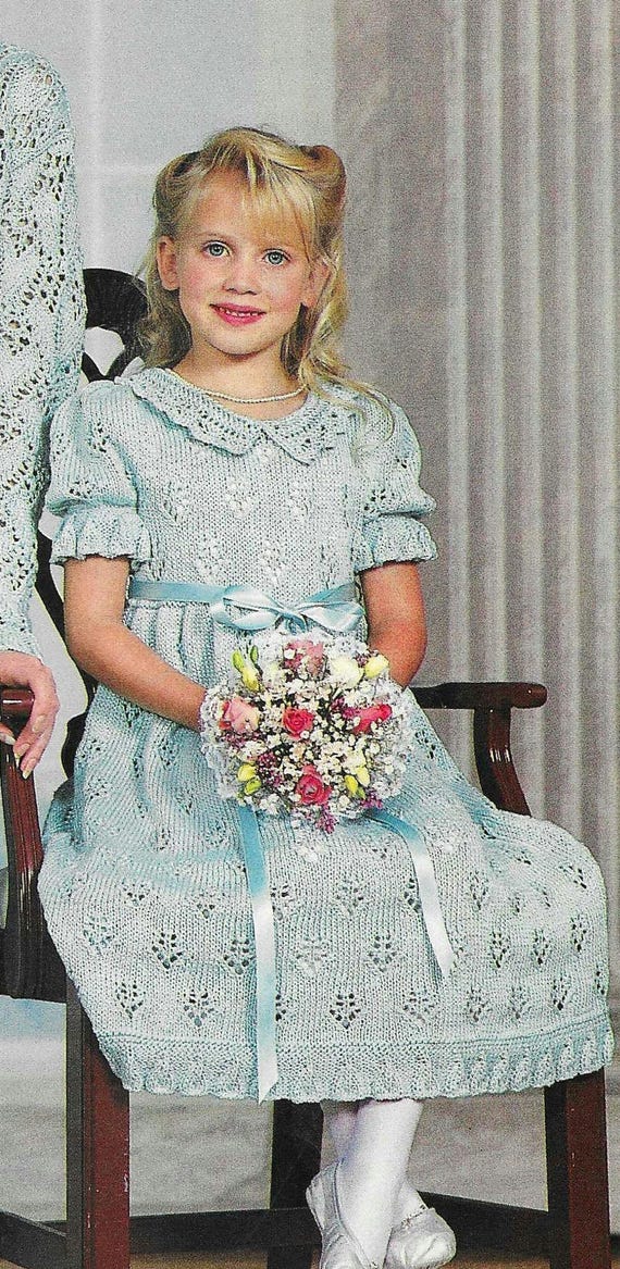 Girls Size 4 - 8 Knit Fancy Dress Vintage Pattern PDF - Etsy Girls Size 4 - 8 Knit Fancy Dress Vintage Pattern PDF - Etsy