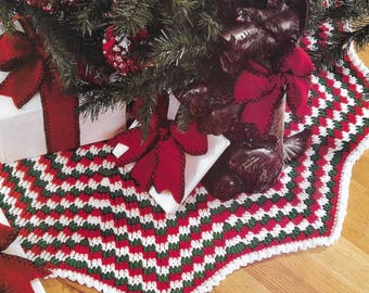 Crochet Christmas tree skirt pattern PDF