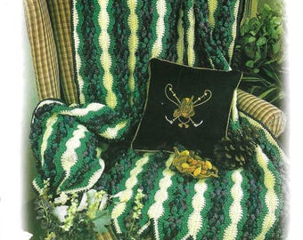 Vintage Crochet Grapevine afghan pattern PDF