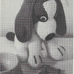 Vintage Basset Hound dog Crochet pattern PDF