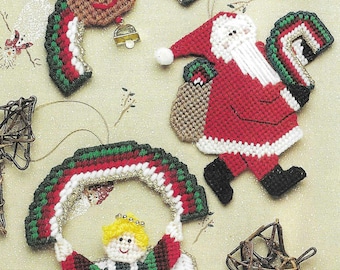 Christmas rainbow magnets plastic canvas pattern PDF
