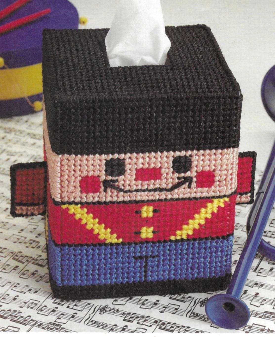 Nutcracker Tissue Cover Plastic Canvas Pattern PDF - Etsy