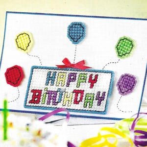 Patrón de lona plástica para tarjeta de cumpleaños (PDF)