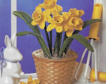 Daffodil bouquet crochet pattern PDF