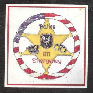 Police cross stitch pattern PDF