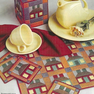 Three piece quilt kitchen set plastic canvas PDF