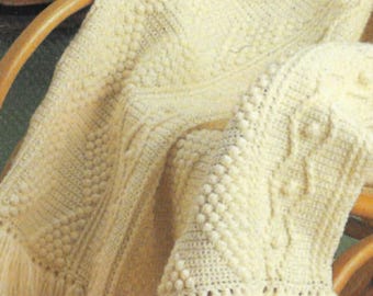 Fisherman afghan Crochet pattern PDF