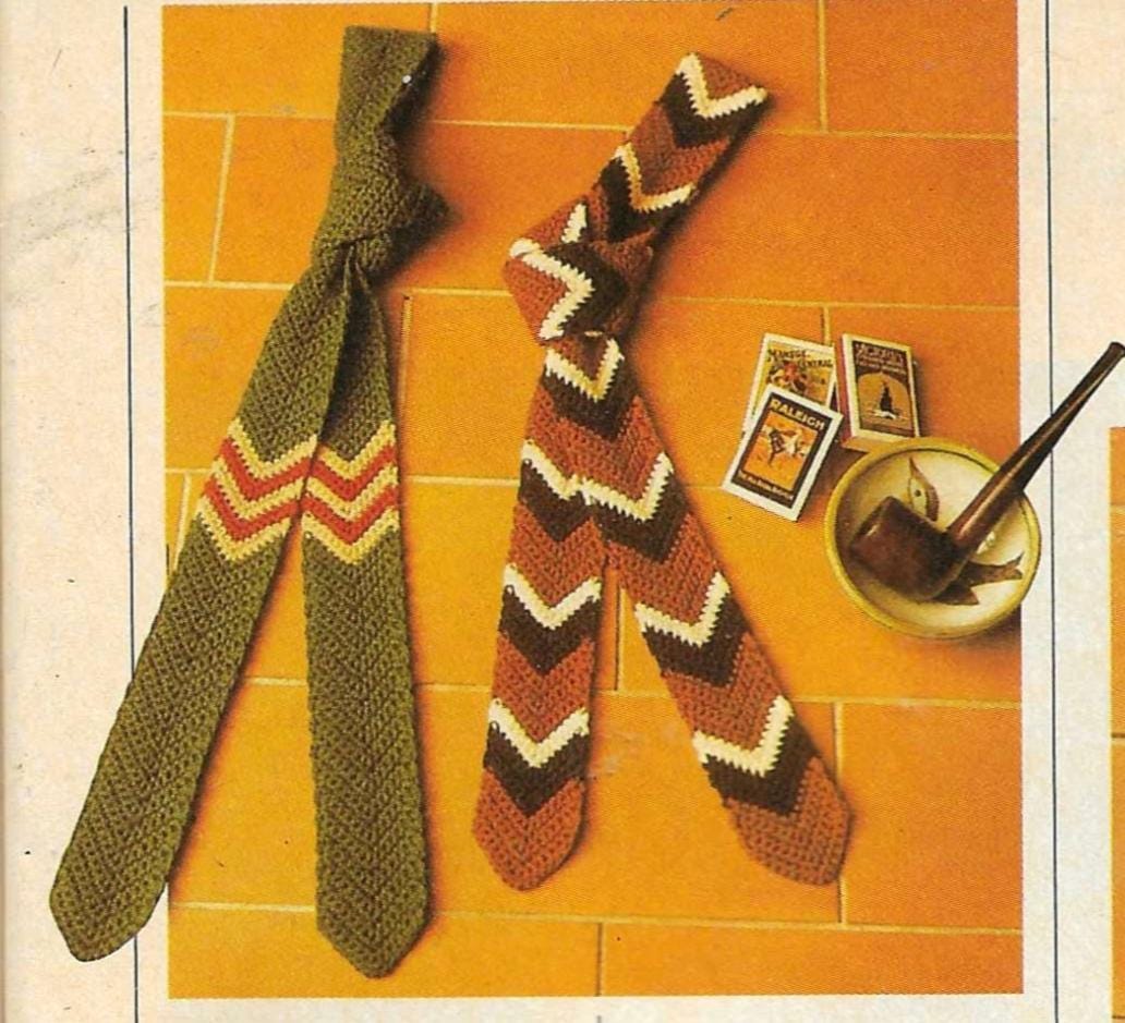 Vintage Crochet Neck Tie Pattern PDF - Etsy