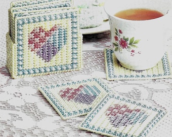 Patchwork Herzen Untersetzer und Schachtel Kunststoff Leinwand Muster PDF