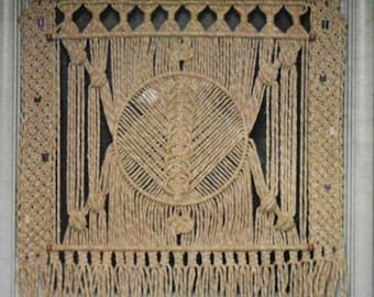Macrame window treatment curtain pattern PDF